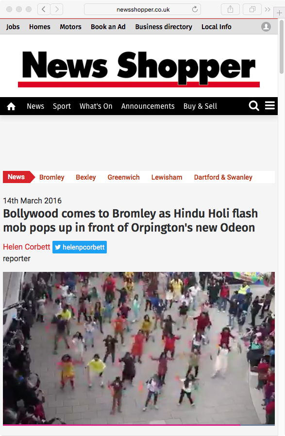 Hindu Holi flash mob